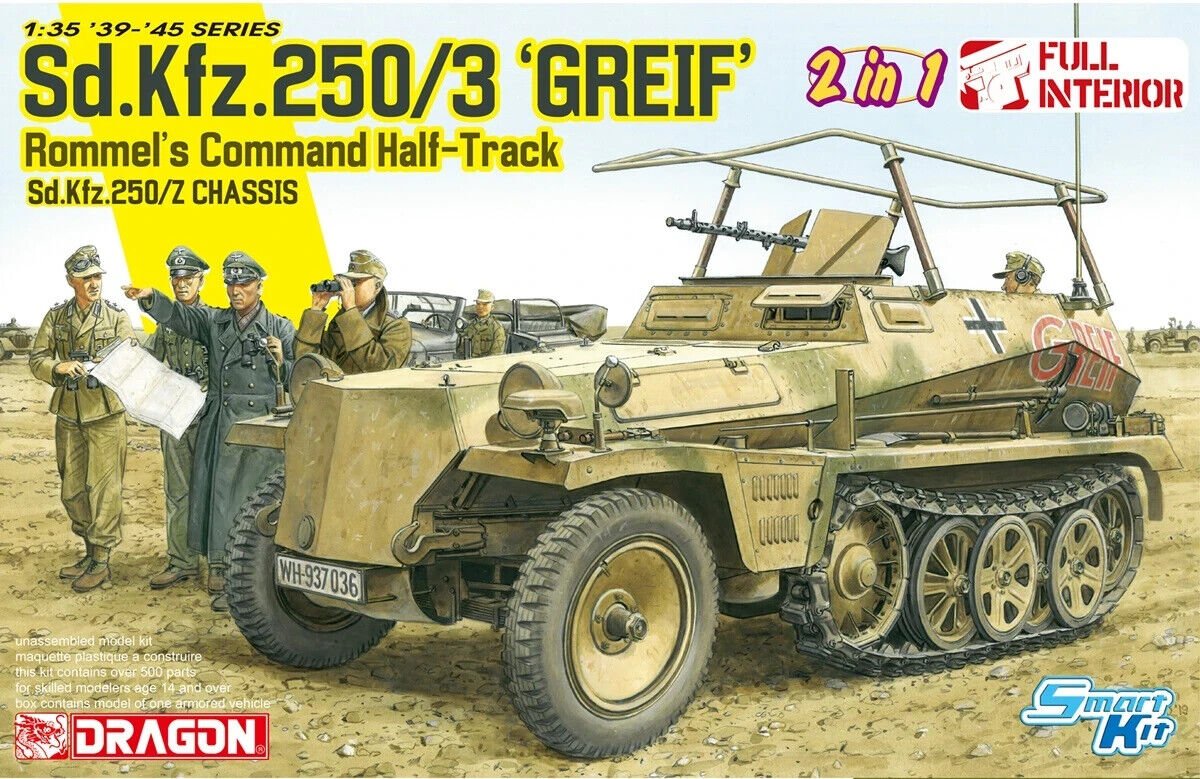 Dragon 6911 1/35 Sd.Kfz.250/3 "Greif" Rommel's Command Half-Track Sd.Kfz.250/Z