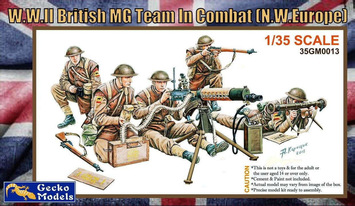 Gecko Models 35GM0013 1/35 W.W. II British MG Team in Combat (N.W. Europe)